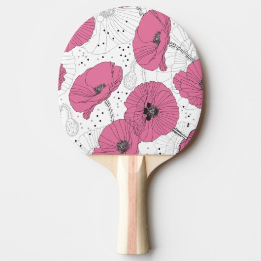 Floral Ping Pong Paddle Tafeltennisbatje (Voorkant)