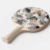 Floral Ping Pong Paddle Tafeltennisbatje (Voorkant Gekanteld)