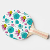 Floral Ping Pong Paddle Tafeltennisbatje (Zijkant)