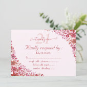 Floral Pink 21st Birthday Kaart (Staand voorkant)
