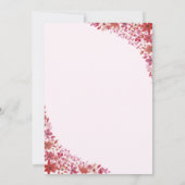 Floral Pink 21st Birthday Uitnodiging (Achterkant)