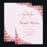 Floral Pink 21st Birthday Uitnodiging<br><div class="desc">Mooie Floral Pink 21ste verjaardag uitnodiging</div>