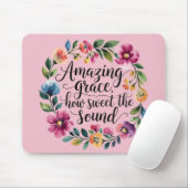 Floral Pink Amazing Grace Muismat (Met muis)