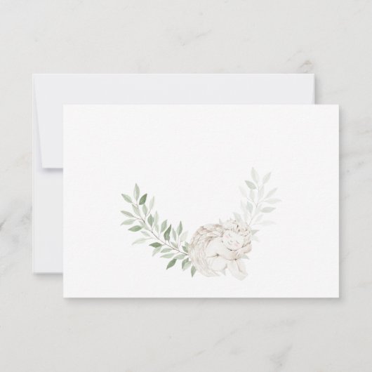 Floral Pink Baptism Cross Thank you Photo Card Bedankkaart (Achterkant)