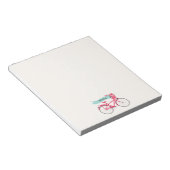 Floral Pink Bike Monogram Notitieblok (Schuin)