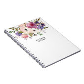 Floral Pink Blue Specialized Teacher Notitieboek (Rechterzijde)