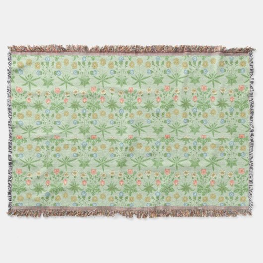  Floral Pink Blue William Morris Daisy Deken (Voorkant)