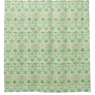 Floral Pink Blue William Morris Daisy Douchegordijn