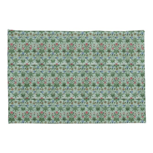  Floral Pink Blue William Morris Kussensloop (Achterkant-Rechts)