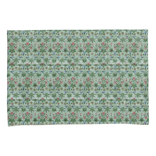 Floral Pink Blue William Morris Kussensloop (Voorkant-Rechts)