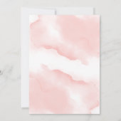 Floral Pink Blush Baby shower Invitation Girl Kaart (Achterkant)