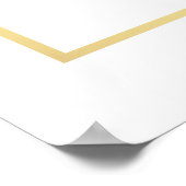 Floral Pink Blush Gold Weddenschap Welkomstfoto Poster (Hoek)