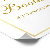 Floral Pink Blush Gold Wedding Photo Booth Poster (Hoek)