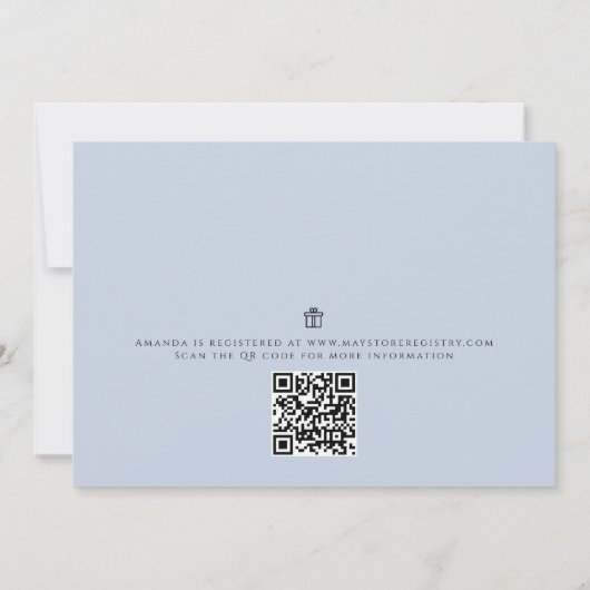 Floral Pink Botanical Cherry Blossom QR Code Kaart (Achterkant)