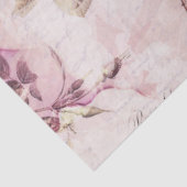  Floral Pink Botanische Ephemera Ontschroothoek Tissuepapier (Detail)