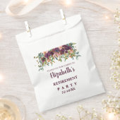 Floral Pink, Bourgogne en Glitter Retirement Party Bedankzakje (Geknipt)