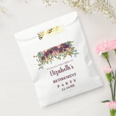Floral Pink, Bourgogne en Glitter Retirement Party Bedankzakje (Gezegeld)
