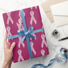 Floral Pink Breast Cancer Survivor Cadeaupapier