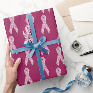 Floral Pink Breast Cancer Survivor Cadeaupapier