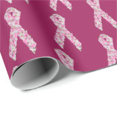 Floral Pink Breast Cancer Survivor Cadeaupapier (Rol Hoek)