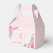 Floral Pink bruiloft Bedankdoosjes (Voorkant Zijde)