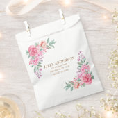 Floral Pink bruiloft Bedankzakje (Geknipt)