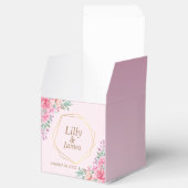 Floral Pink bruiloft Favor Box Bedankdoosjes (Geopend)