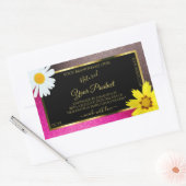 Floral Pink Burgundy Glitter Black Product Labels (Envelop)