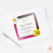 Floral Pink Burgundy Glitter White Product Labels (Envelop)