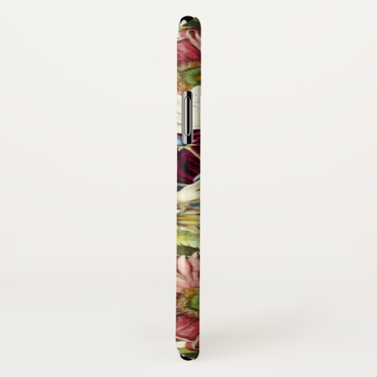  Floral Pink Burgundy-naam Case-Mate iPhone Case (Achterkant / rechts)