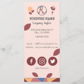Floral Pink Business Menu Price List (Achterkant)