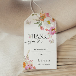 Floral Pink Butterflies Baby In Bloom Baby Shower Cadeaulabel