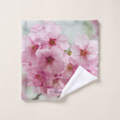 Floral Pink Cherry Blossom Fotografie Bad Handdoek (Wasdoekje)