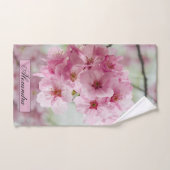 Floral Pink Cherry Blossom Fotografie Bad Handdoek (Handdoek)