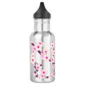 Floral Pink Cherry Blossom Waterfles (Links)