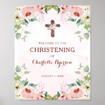 Floral Pink Christening Welkom