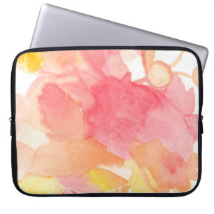 Floral Pink Computer Hoesje Laptop Sleeve