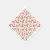 Floral Pink Cottage Rozen Pattern Servet (Hoek)