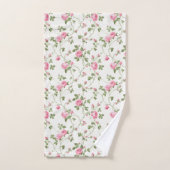 Floral Pink Cottage Tuin Patroon Bad Handdoek (Handdoek)