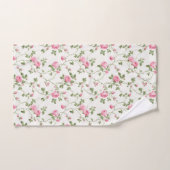Floral Pink Cottage Tuin Patroon Bad Handdoek (Handdoek)