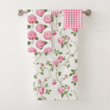 Floral Pink Cottage Tuin Patroon