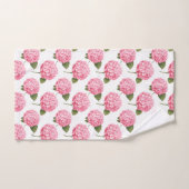 Floral Pink Cottage Tuin Patroon Bad Handdoek (Handdoek)
