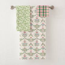 Floral Pink Cottage Tuin Patroon