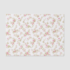 Floral Pink Cottage Tuin Patroon Tissuepapier