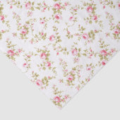 Floral Pink Cottage Tuin Patroon Tissuepapier (Detail)