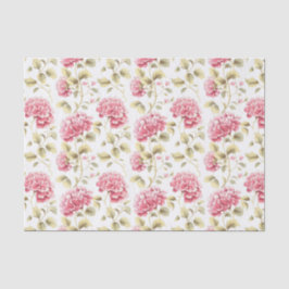 Floral Pink Cottage Tuin Patroon Tissuepapier