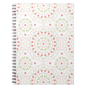 Floral Pink Cute Chic Minimalist Mandala Pattern Notitieboek