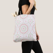 Floral Pink Cute Chic Minimalist Mandala Pattern Tote Bag (Dichtbij)