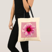 Floral Pink Dahlia Botanical Tote Bag (Voorkant (product))