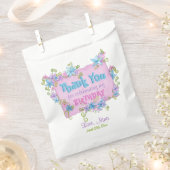 Floral Pink Dank u voor de verjaardag Bedankzakje (Geknipt)